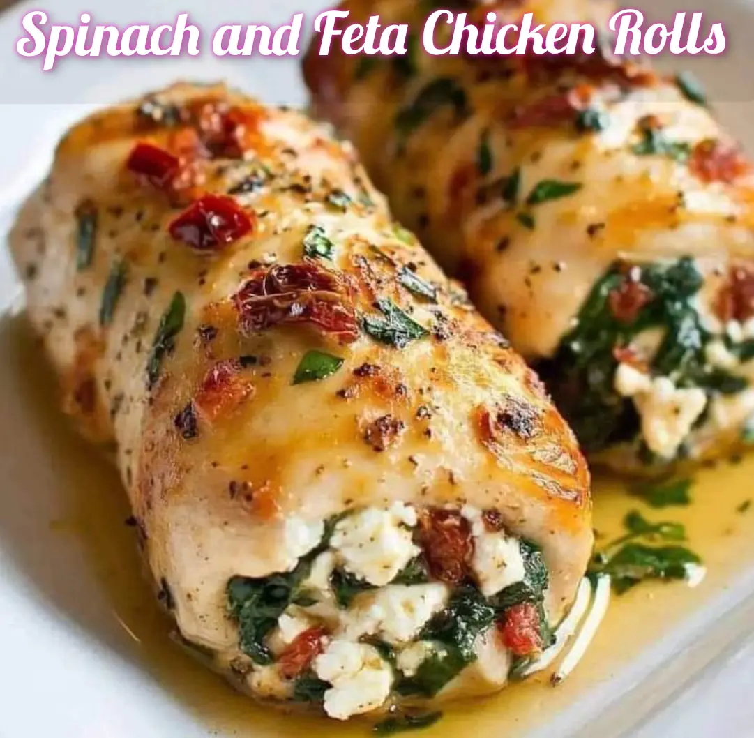 Spinach and Feta Chicken Rolls