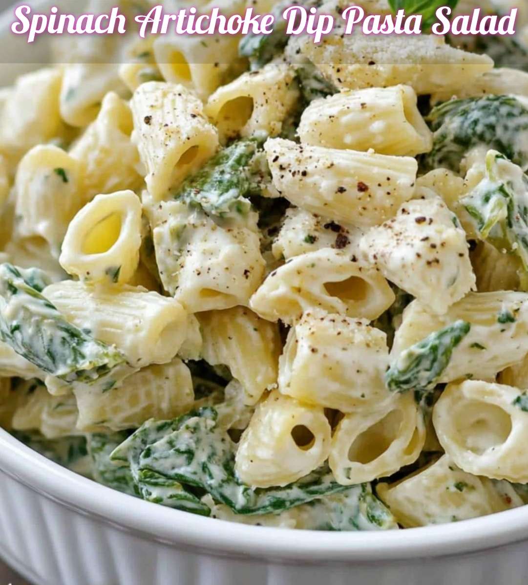 Spinach Artichoke Dip Pasta Salad 